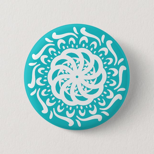 Bóton Redondo 5.08cm Oceana Mandala (Frente)