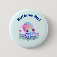 Octopus de aboborinha de aniversário sob o tema do
