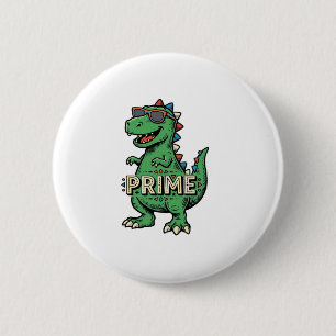 Bóton Redondo 5.08cm Óculos de sol de dinossauro vintage camisa de dese