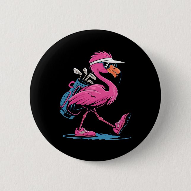 Bóton Redondo 5.08cm Óculos de Sol de Golfe Ping Flamingo Mulher Senhor (Frente)