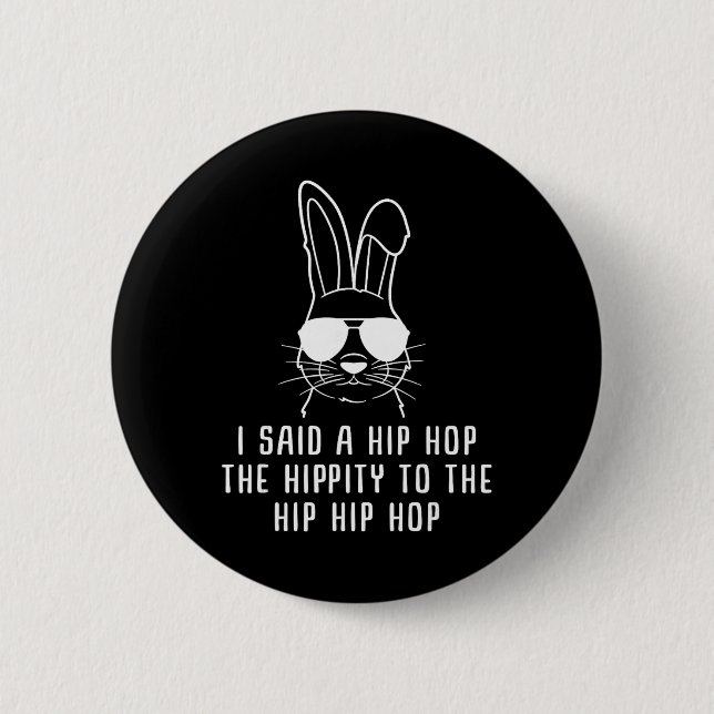 Bóton Redondo 5.08cm Óculos de sol de Hip-hop Bunny presentes de Páscoa (Frente)