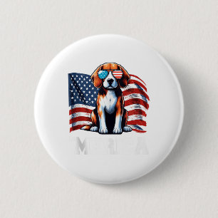 Bóton Redondo 5.08cm Óculos de sol Vintage Beagle Merica Patrióticos Am