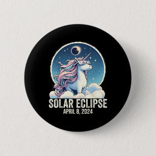 Bóton Redondo 5.08cm Óculos de Visto Solar Eclipse 2024 Unicórn 8 de ab