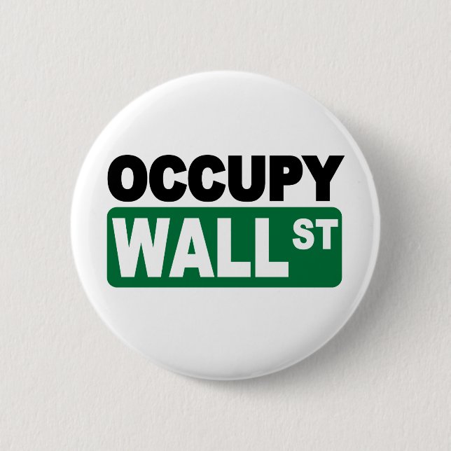 Bóton Redondo 5.08cm Ocupe Wall Street (Frente)