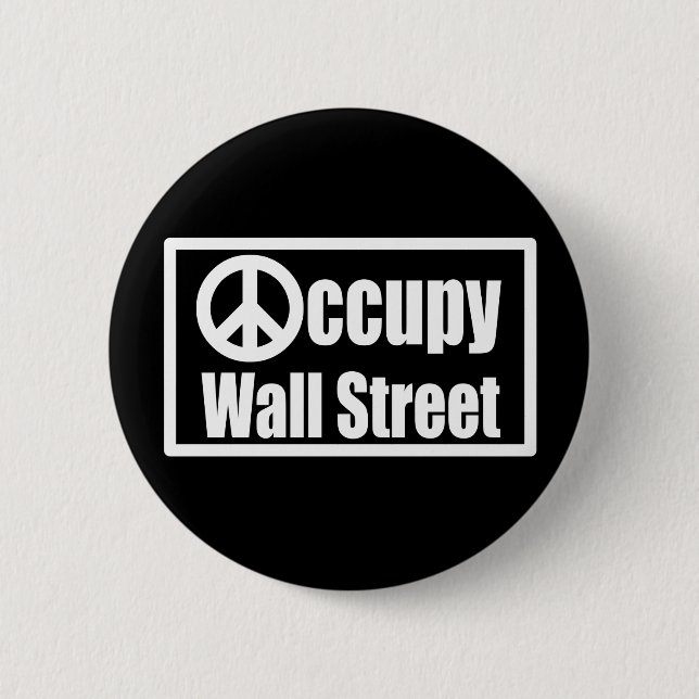 Bóton Redondo 5.08cm Ocupe Wall Street (Frente)