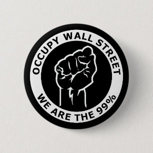 Bóton Redondo 5.08cm Ocupe Wall Street, nós são o 99%