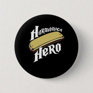 Bóton Redondo 5.08cm Oferta de Música Blues para Bandas Hero da Harmoni