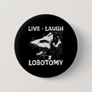 Bóton Redondo 5.08cm Ogambm Live Love Lobotomy Possum Street Trash Cat
