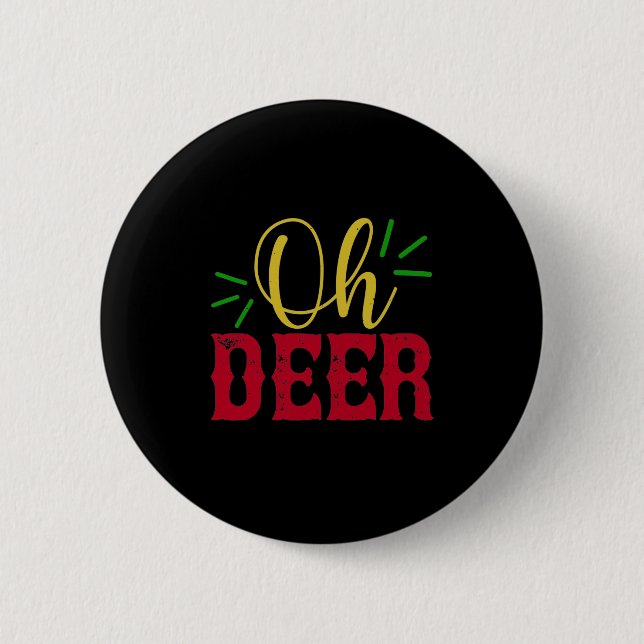 Bóton Redondo 5.08cm Oh Deer (Frente)