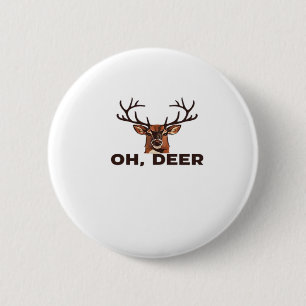 Bóton Redondo 5.08cm Oh Deer Design Moderno Limpo