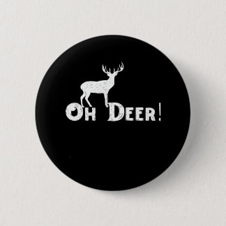Bóton Redondo 5.08cm Oh Deer Estilo Gráfico Limpo