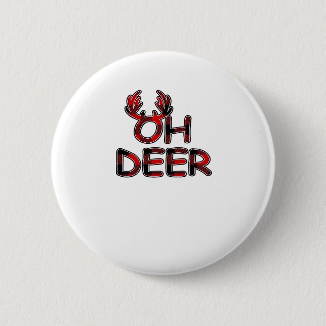 Bóton Redondo 5.08cm Oh Deer Layout Limpo  (Frente)
