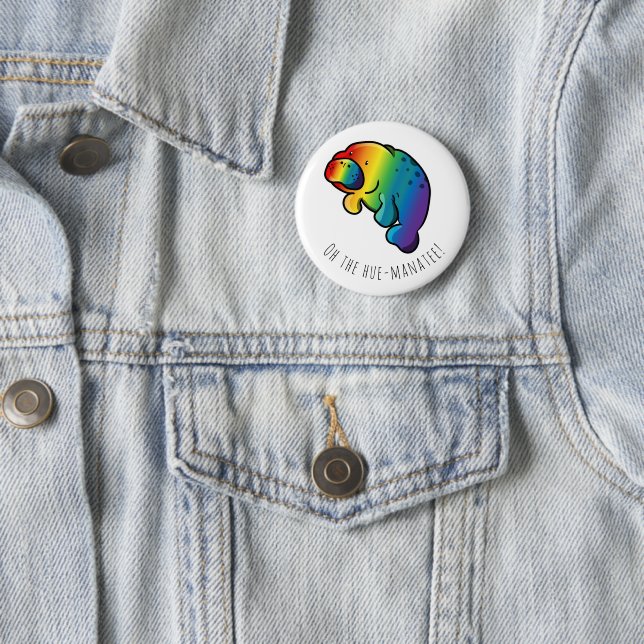 Bóton Redondo 5.08cm Oh o crachá do matiz-peixe-boi (In Situ)