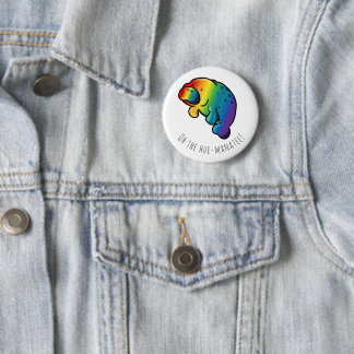 Bóton Redondo 5.08cm Oh o crachá do matiz-peixe-boi