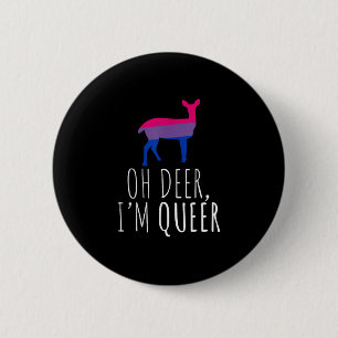 Bóton Redondo 5.08cm Oh Veado Queer Orgulho Bissexual Gay Lésbico Desig