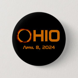 Bóton Redondo 5.08cm Ohio 2024 Eclipse Solar Total