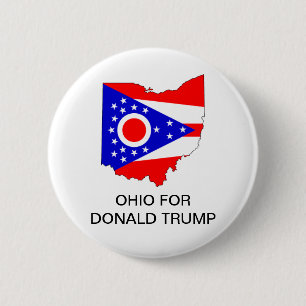 Bóton Redondo 5.08cm OHIO para DONALD TRUMP 2020 Botão Presidencial
