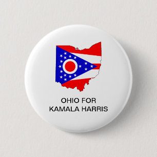 Bóton Redondo 5.08cm OHIO para o botão de Kamala Harris 2020