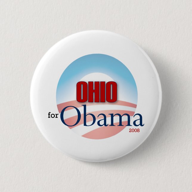 Bóton Redondo 5.08cm OHIO para Obama (Frente)
