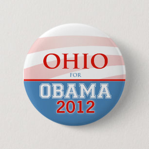 Bóton Redondo 5.08cm OHIO para Obama 2012