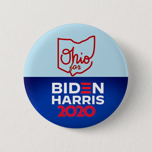 Bóton Redondo 5.08cm Ohio por Biden Harris 2020 (Frente)