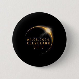 Bóton Redondo 5.08cm Ohio Total Solar Eclipse 2024 - Ohio Solar Eclipse