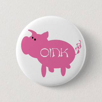 Bóton Redondo 5.08cm Oink porco cor-de-rosa
