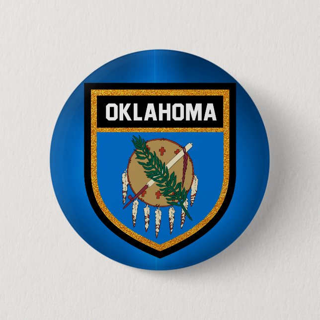 Bóton Redondo 5.08cm Oklahoma Flag (Frente)