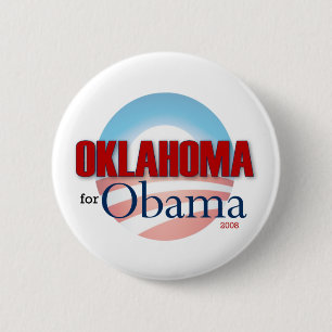 Bóton Redondo 5.08cm OKLAHOMA para Obama