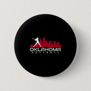 Bóton Redondo 5.08cm Oklahoma softball cidade mod