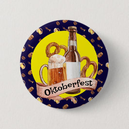 Bóton Redondo 5.08cm Oktoberfest Beer And Pretzels 