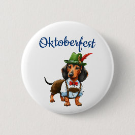 Bóton Redondo 5.08cm Oktoberfest Salsicha Alemã