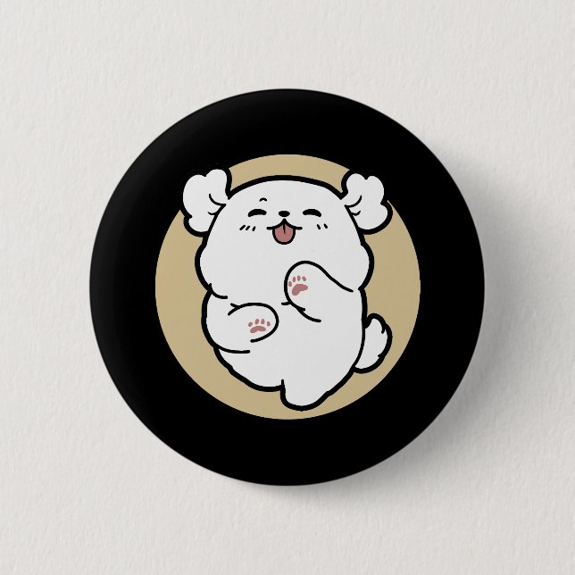 Bóton Redondo 5.08cm Olá do Lado Barrado (Frente)