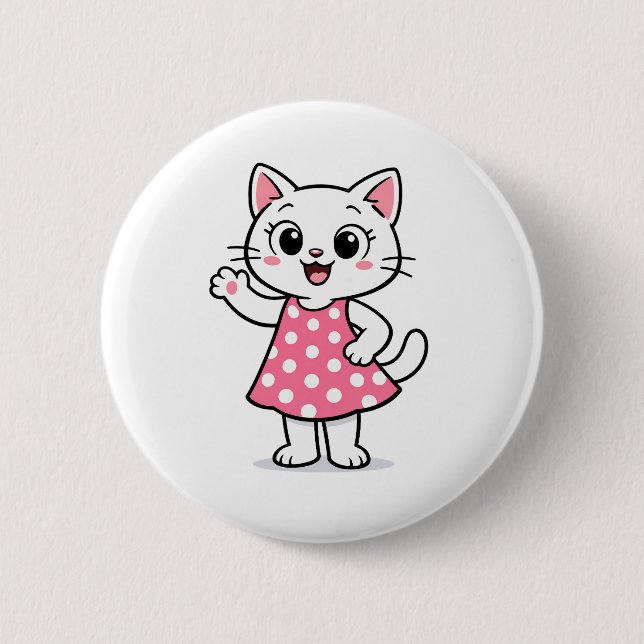 Bóton Redondo 5.08cm Olá Kitty (Frente)
