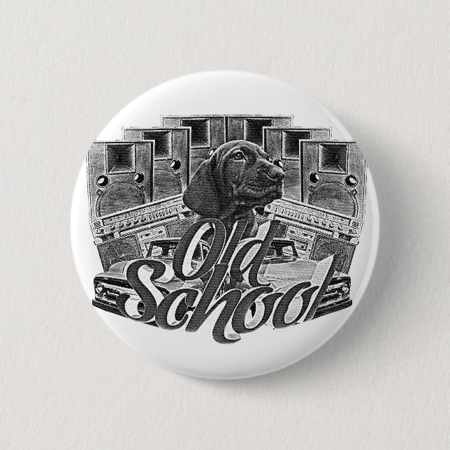 Bóton Redondo 5.08cm Old School (Frente)