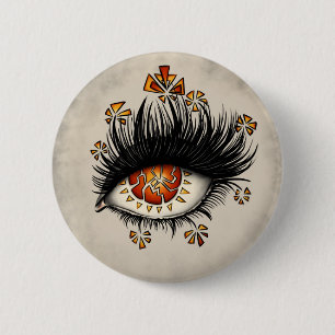 Bóton Redondo 5.08cm Olho estranho da arte de Digitas da lava