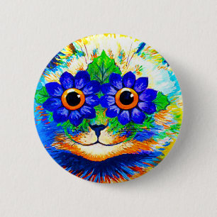 Bóton Redondo 5.08cm Olhos de Flor de Gato