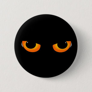 Bóton Redondo 5.08cm Olhos de gato assustadores