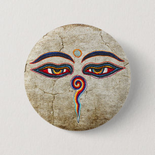 Bóton Redondo 5.08cm Olhos do der Weisheit de Buddha/Augen