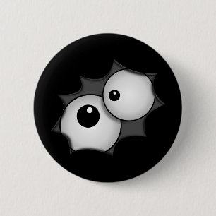 Bóton Redondo 5.08cm Olhos loucos dos desenhos animados