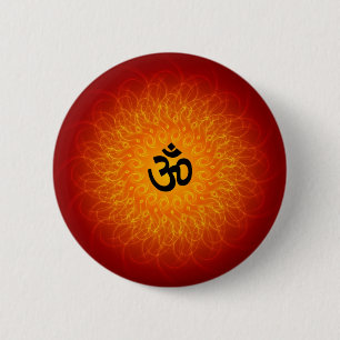 Bóton Redondo 5.08cm OM espiritual na mandala