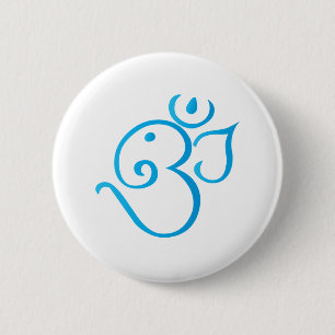 Bóton Redondo 5.08cm OM-ganpati-turqoise