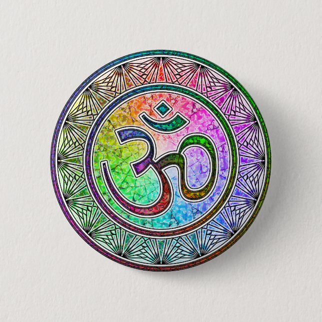 Bóton Redondo 5.08cm OM-mandala (Frente)