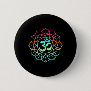 Bóton Redondo 5.08cm Om Mandala Espiritual Zen Yoga Budista Meditar Mi