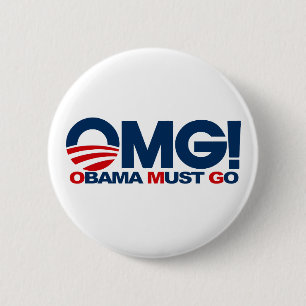 Bóton Redondo 5.08cm OMG! Obama deve ir