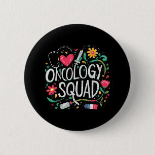 Bóton Redondo 5.08cm Oncologia Esquadrão Oncologia Enfermeira Esquadrão
