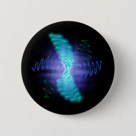 Bóton Redondo 5.08cm Ondas sonoras modernas e brilhantes
