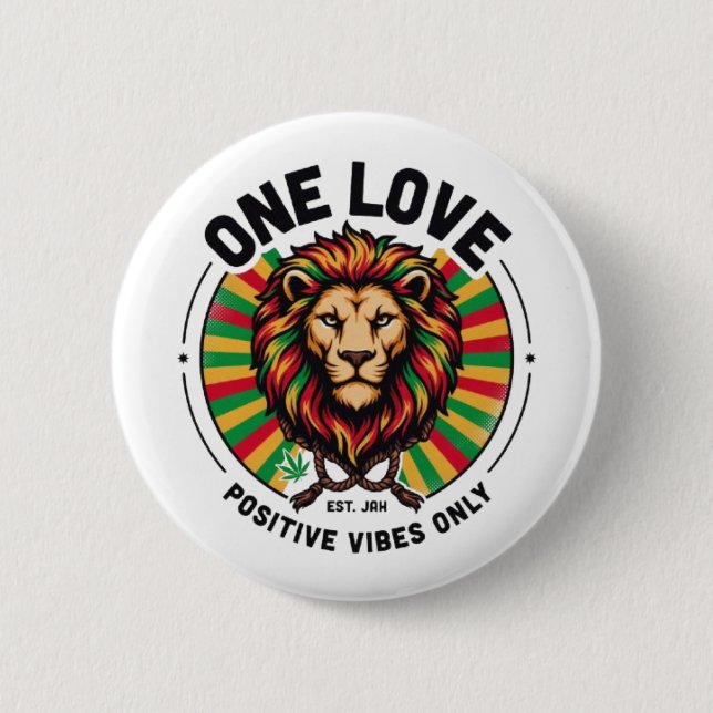 Bóton Redondo 5.08cm one love (Frente)