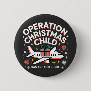 Bóton Redondo 5.08cm Operação Criança de Natal Bolsa do Samaritano