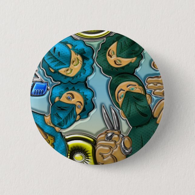 Bóton Redondo 5.08cm Operação ou cirurgia (Frente)